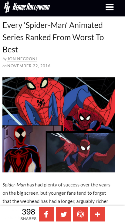 heroic hollywood mobile spider man